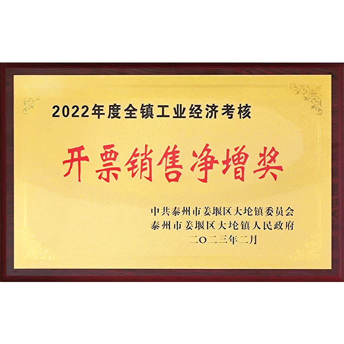 2022年度开票销售净增奖